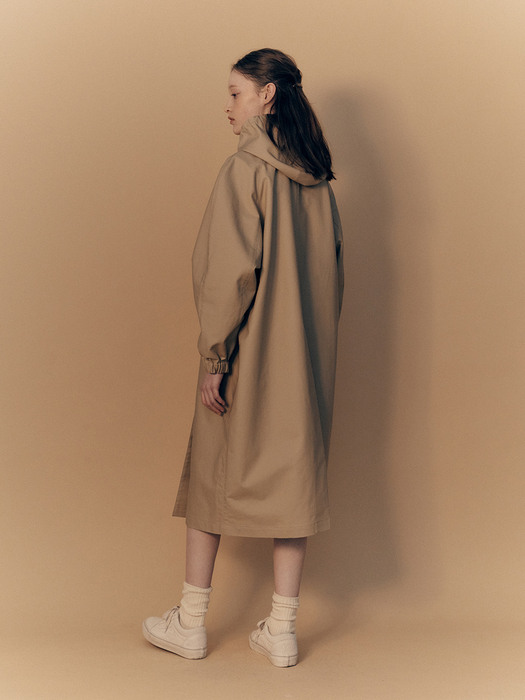 Cotton rain coat (Beige)