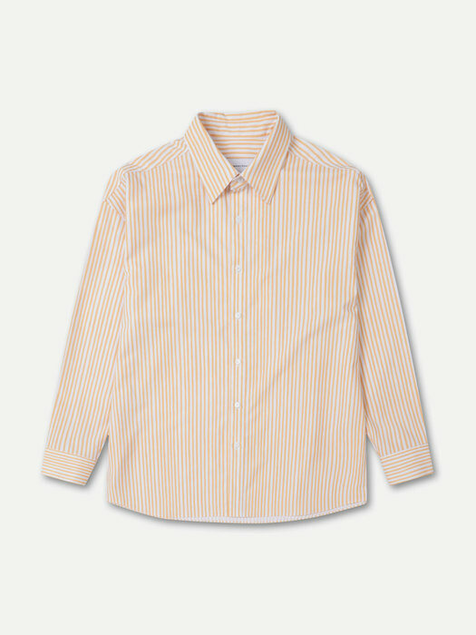 NANO-TEX® OVERSIZED BRUSHED STRIPE SHIRT YELLOW (WOMENS)