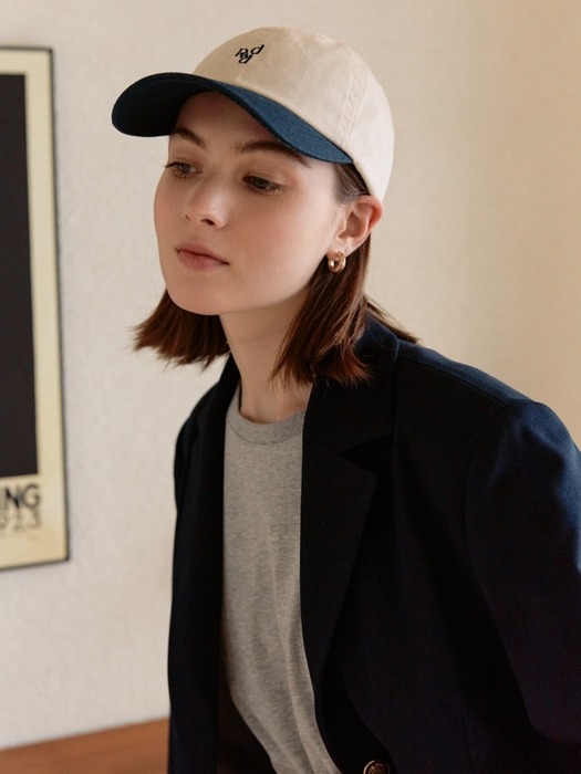 dpwd ballcap - ivory/blue denim