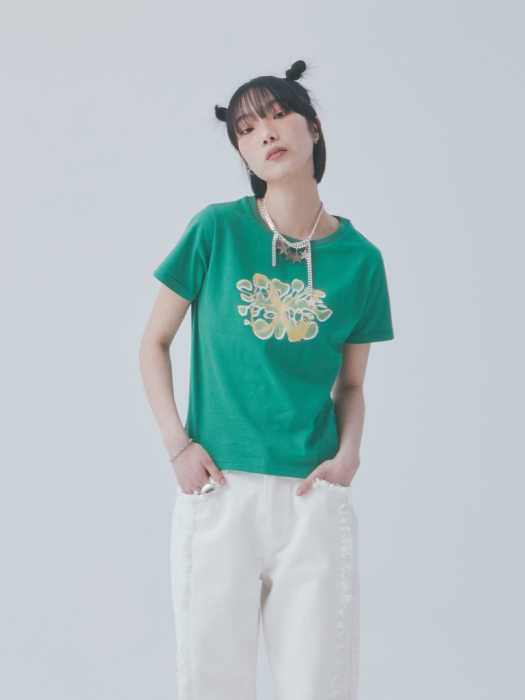 STAMP GRAPHIC TEE_GREEN