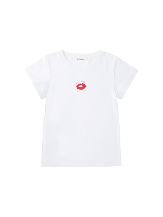 WITH LOVE FROM PARIS CAP SLEEVE T-SHIRT WHITE