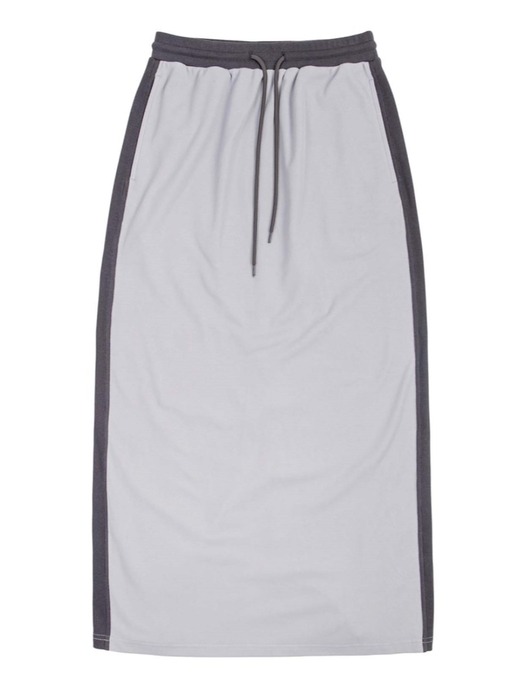 runningHIGH러닝하이]SIDE RIB BANDING LONG SKIRT [LIGHT GREY]