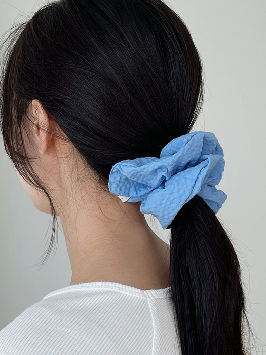 oar Seersucker Scrunchie [Sky]