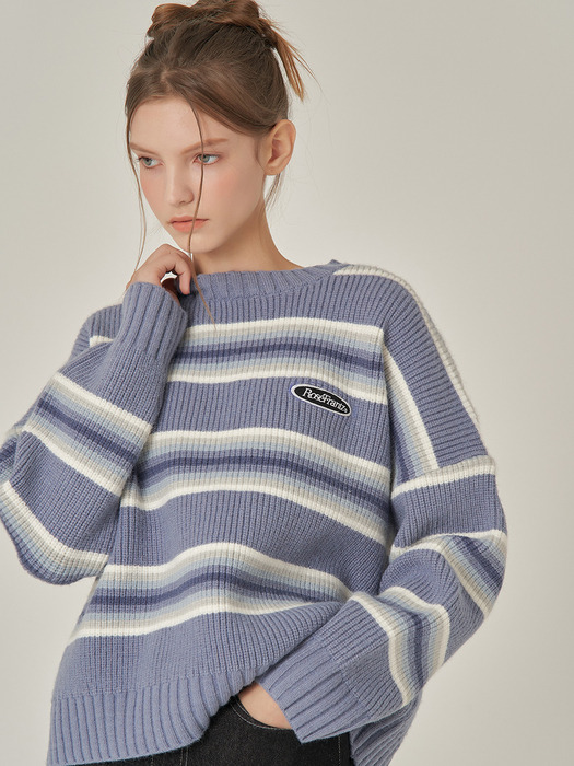 Stripe Wool Knit_Blue