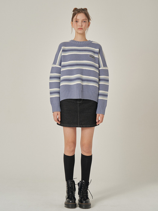 Stripe Wool Knit_Blue