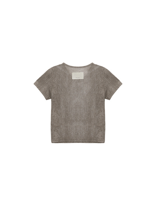 MATIN WASHED PRINT CROP TOP IN BROWN