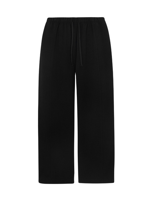 Utility curved sweat pants (black)