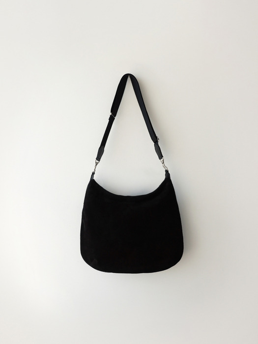 Balloon suede bag (Black)