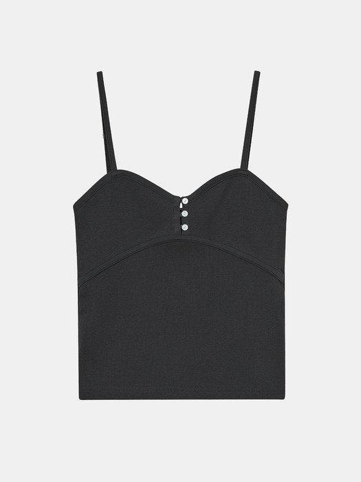 binding button camisole (charcoal)