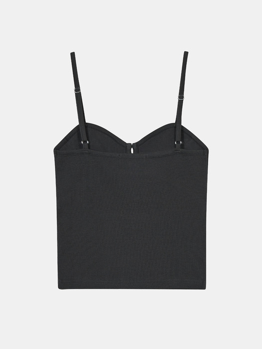 binding button camisole (charcoal)