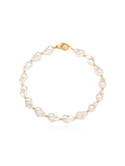 Baroque Pearl Matte Necklace_VH239ONE011B