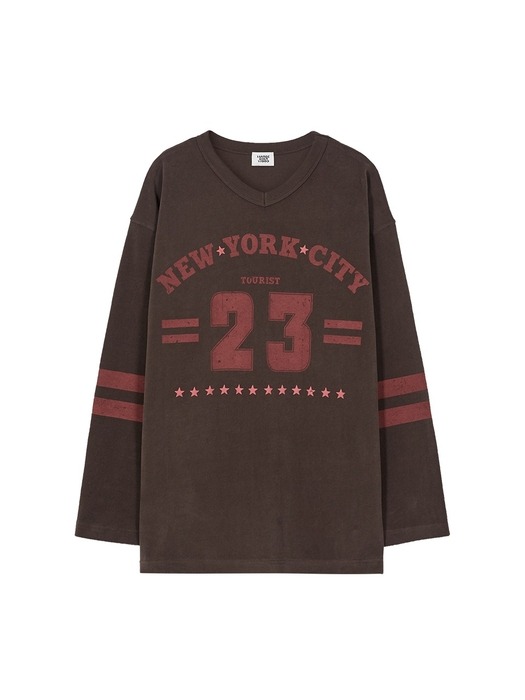 NEWYORKCITY 23 RUGBY T-SHIRT_brown