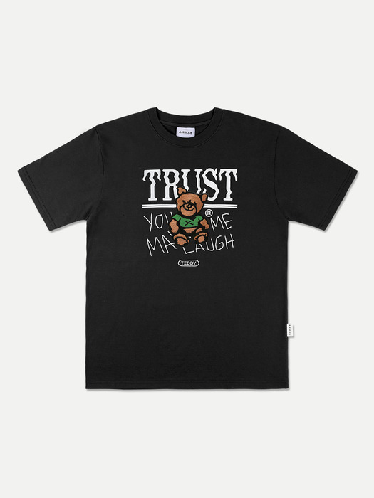 Trust bear Over fit T-Shirts AS1105 (Black)
