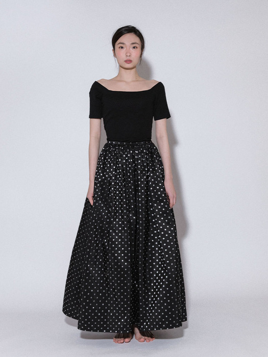 Grace Shirring Skirt_Dot