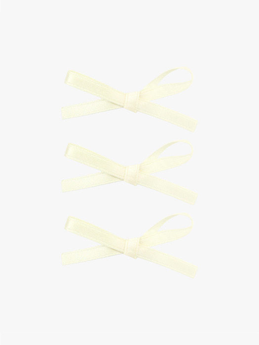 [3EA 1SET] RIBBON BUNDLE HAIRPIN SET_IVORY