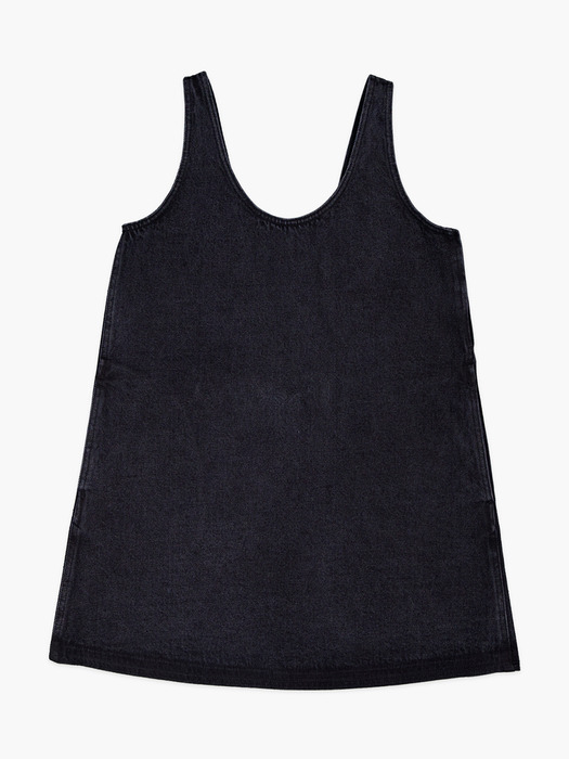 DENIM MINI ONE-PIECE_BLACK