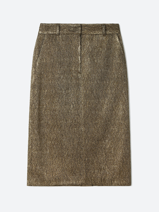 Flor Metallic Skirt / Gold Wrinkle