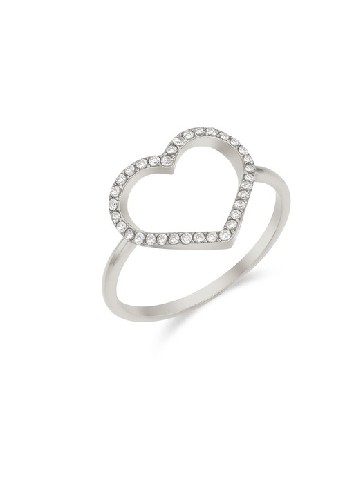 [sv925]Sweet pave heart ring