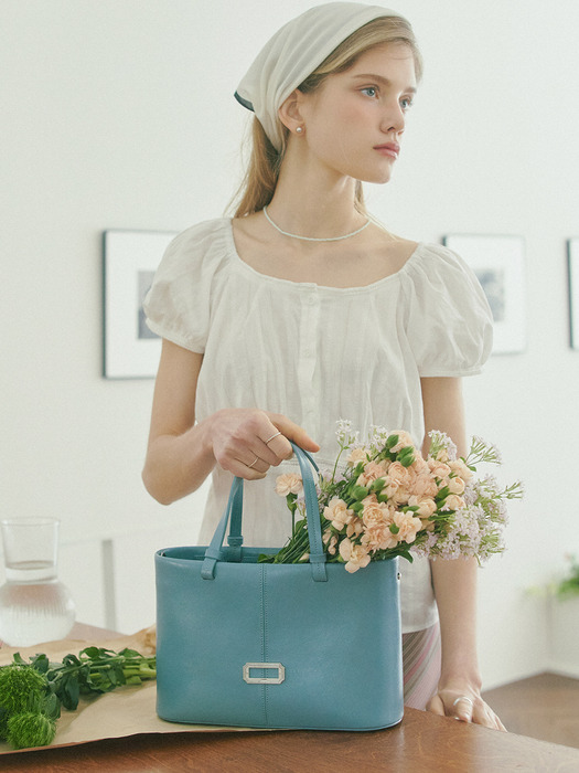 VILLA TOTE BAG_smoky blue