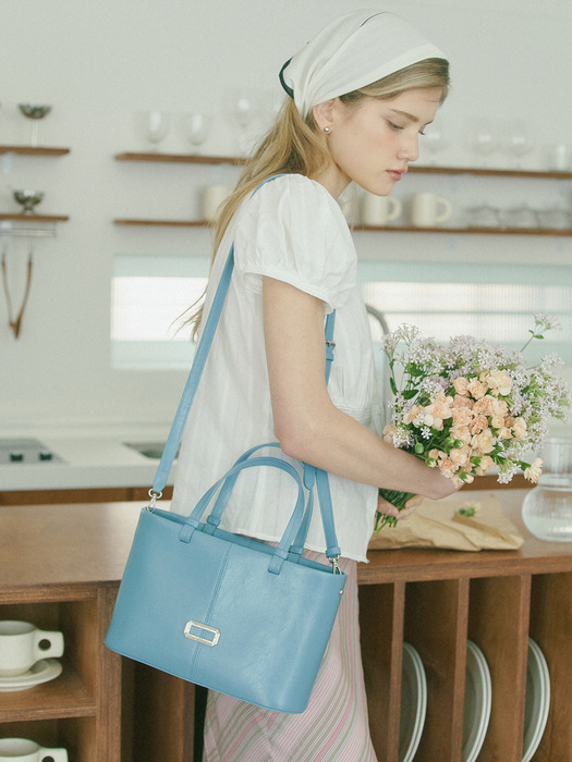 VILLA TOTE BAG_smoky blue