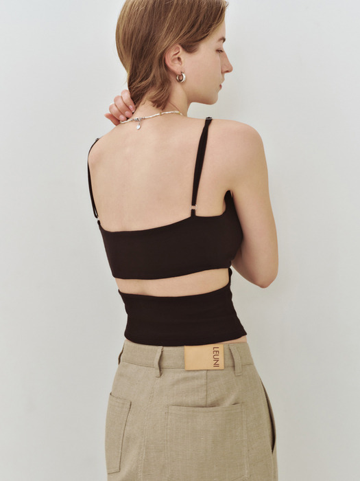 Bow Cut-Out Cami_Black