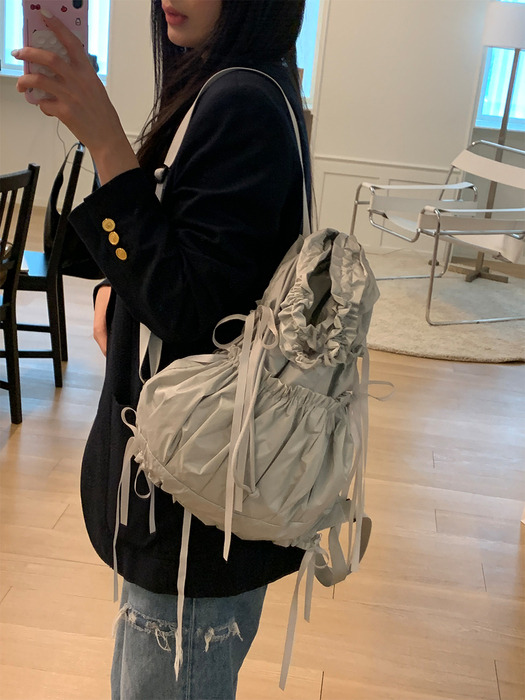 Ribbon Shirring 2Way Bag 3colors(백팩 겸 숄더백)_HC2533BG001V