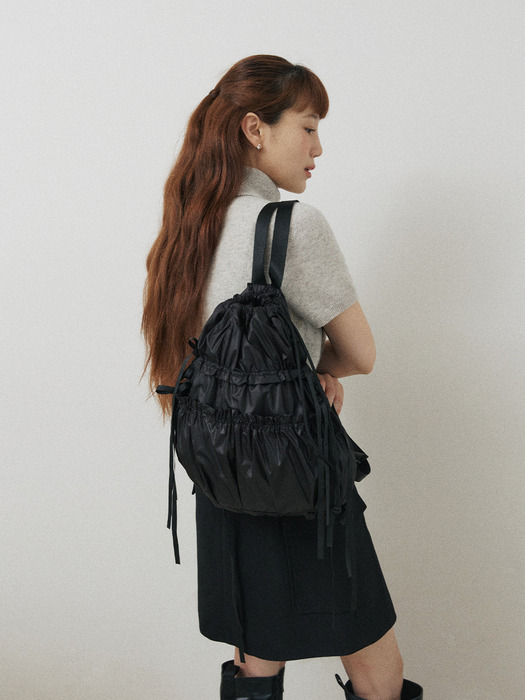 Ribbon Shirring 2Way Bag 3colors(백팩 겸 숄더백)_HC2533BG001V