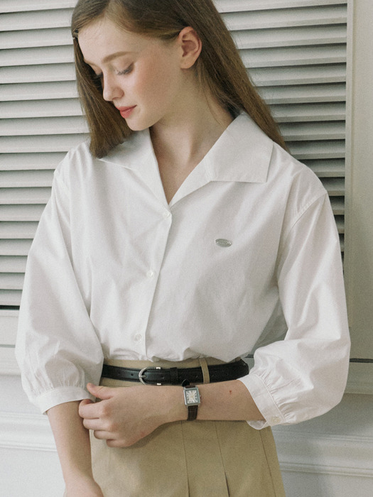 Collar Cotton Shirt - White