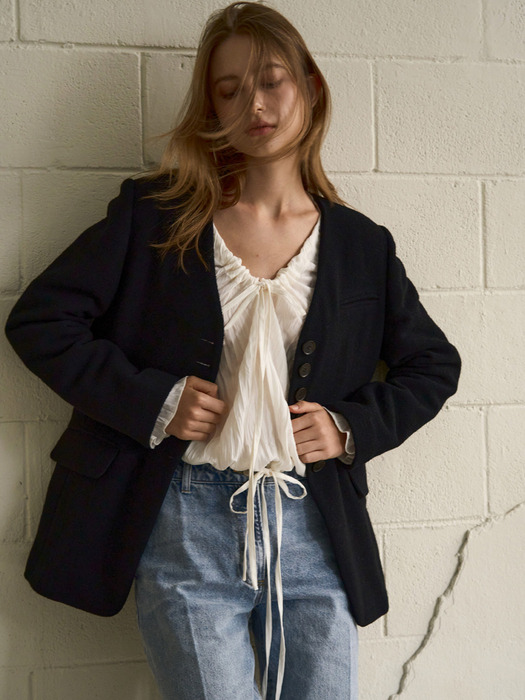 STRAP BLOUSON BLOUSE_IVORY