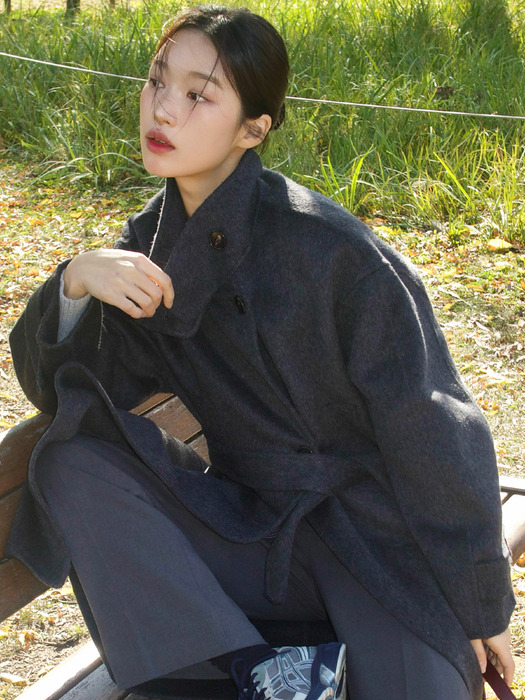 핸드메이드 하프 버튼업 코트 2컬러 VW338