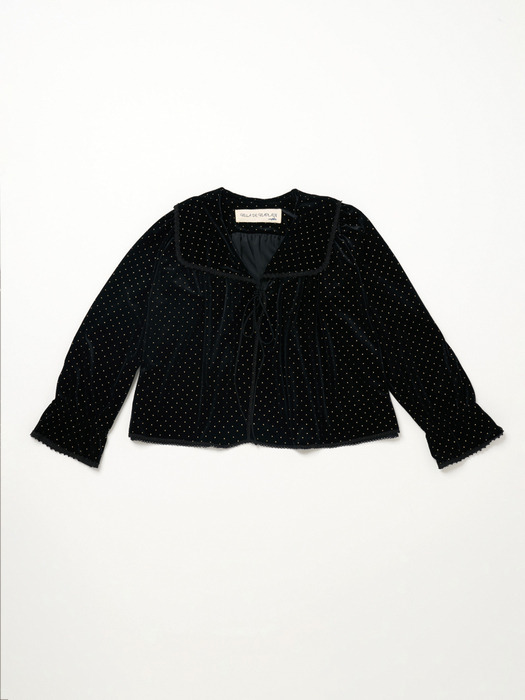 Via Stella velvet jacket (Black dot)