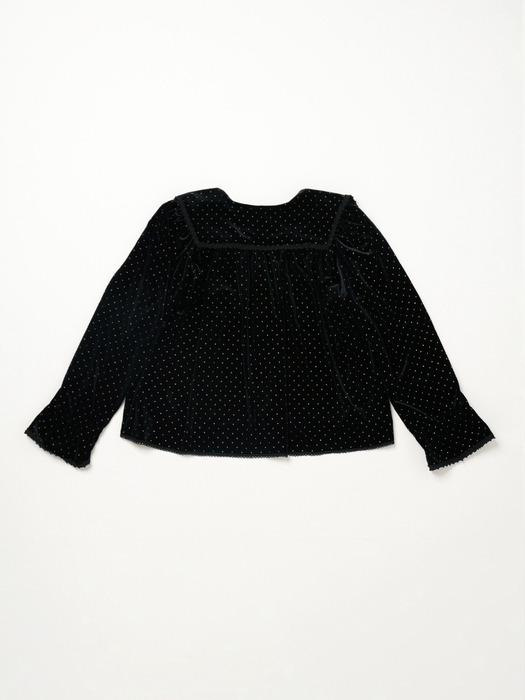 Via Stella velvet jacket (Black dot)