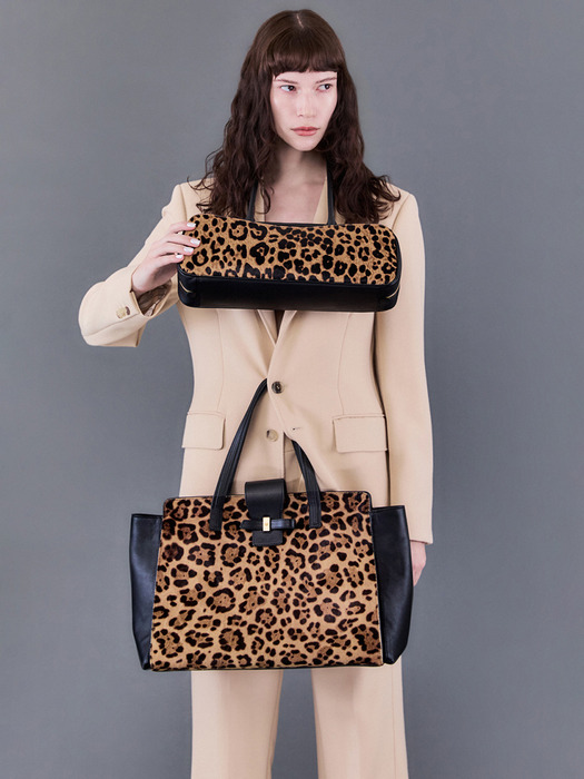 Ines Tote 42 Leopard (Black&Dark Brown)_RCBTX24648MTX