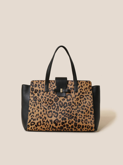 Ines Tote 42 Leopard (Black&Dark Brown)_RCBTX24648MTX