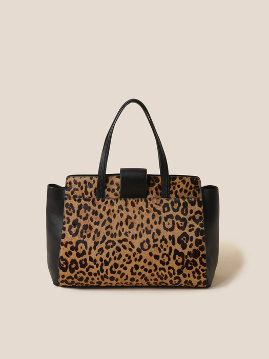 Ines Tote 42 Leopard (Black&Dark Brown)_RCBTX24648MTX