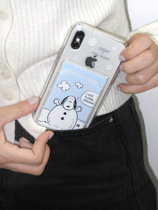 snoopy snowman jelly card case_HC249DCP001O