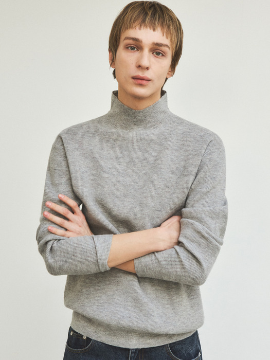 Always Half Turtleneck Symbol Knit_4Color(WC25-KN13)