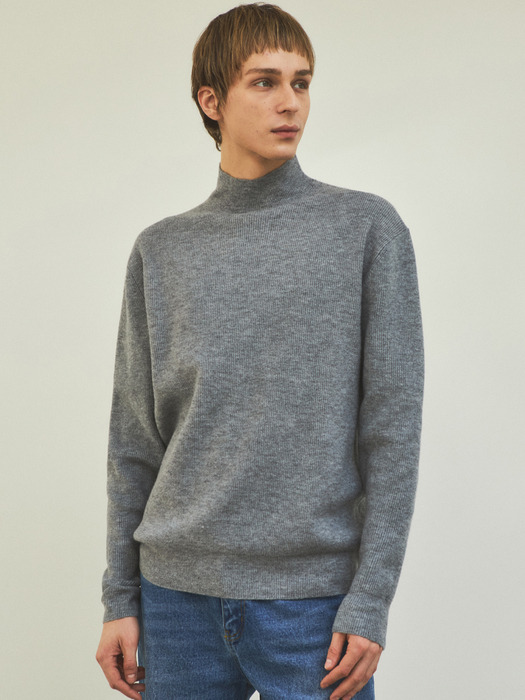 Always Half Turtleneck Symbol Knit_4Color(WC25-KN13)