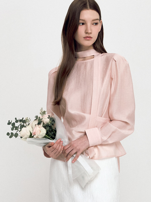 [세린 PICK][26 NEW 핑크]  Waist Tuck-decorative Blouse 5color