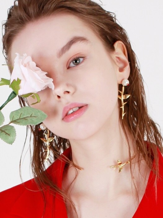 Pearl Rose Earring[DL18SSER02MTF]