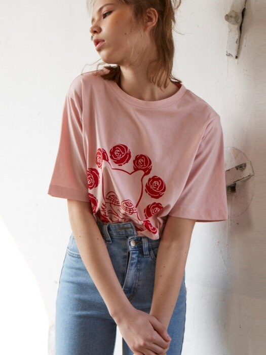  no 5 wild rose sasha print tee_pink