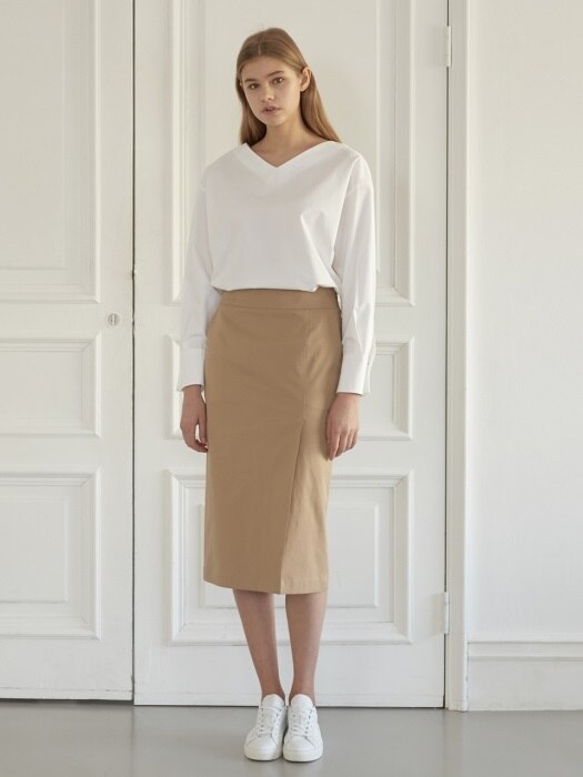 Cotton H-line skirt [BE]