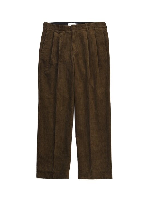 18FW STANDARD SEMI WIDE CORDUROY PANTS DARK OLIVE