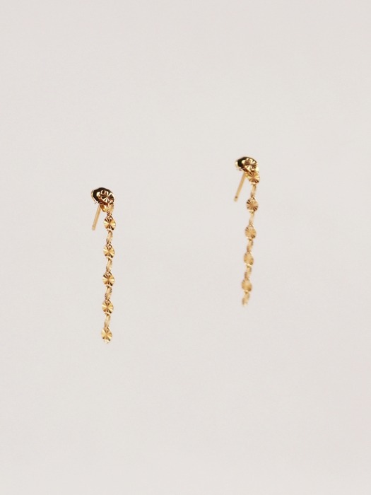 CHAIN `drop` SILVER EARRING