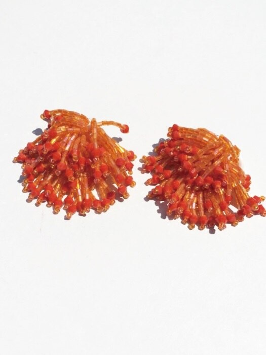 mandarine coral earring