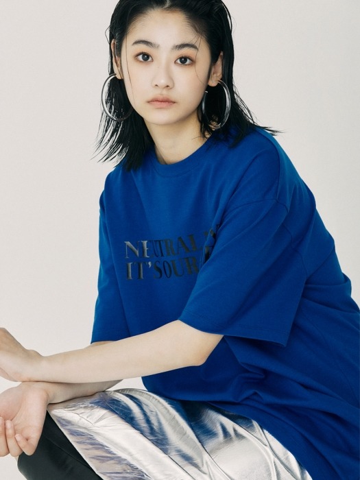 NEUTRAL NEON Over Fit T-Shirt Blue