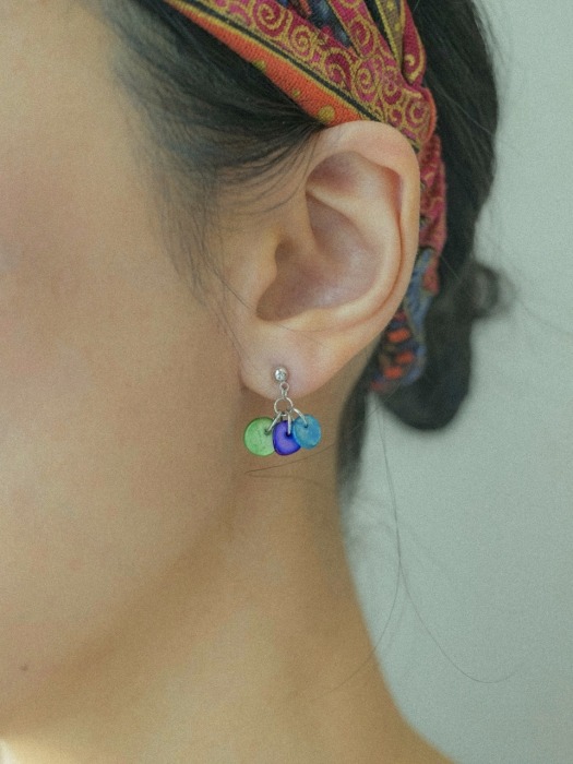 Forest colorchip earring