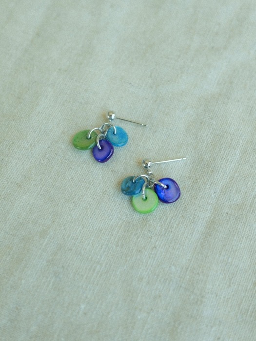 Forest colorchip earring