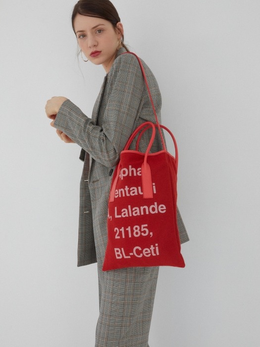 Sheldon Chilli Red (shoulder/tote/eco bag)