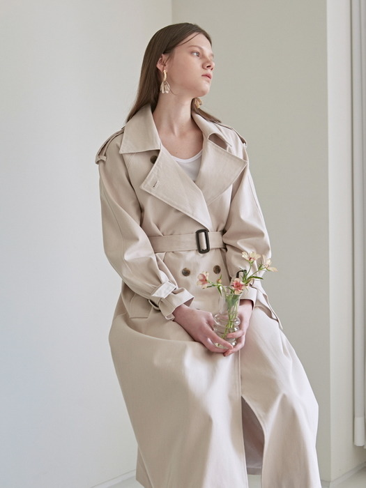 ISABEL DOUBLE LONG TRENCH COAT_BEIGE